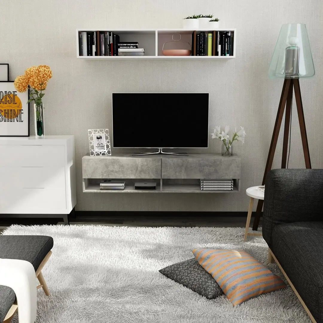 Тумба РТВ Homcom 833-946 140x32x31 cm (Grey)