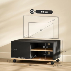 Тумба РТВ Homcom 833-948V01BK (Black) Thumb