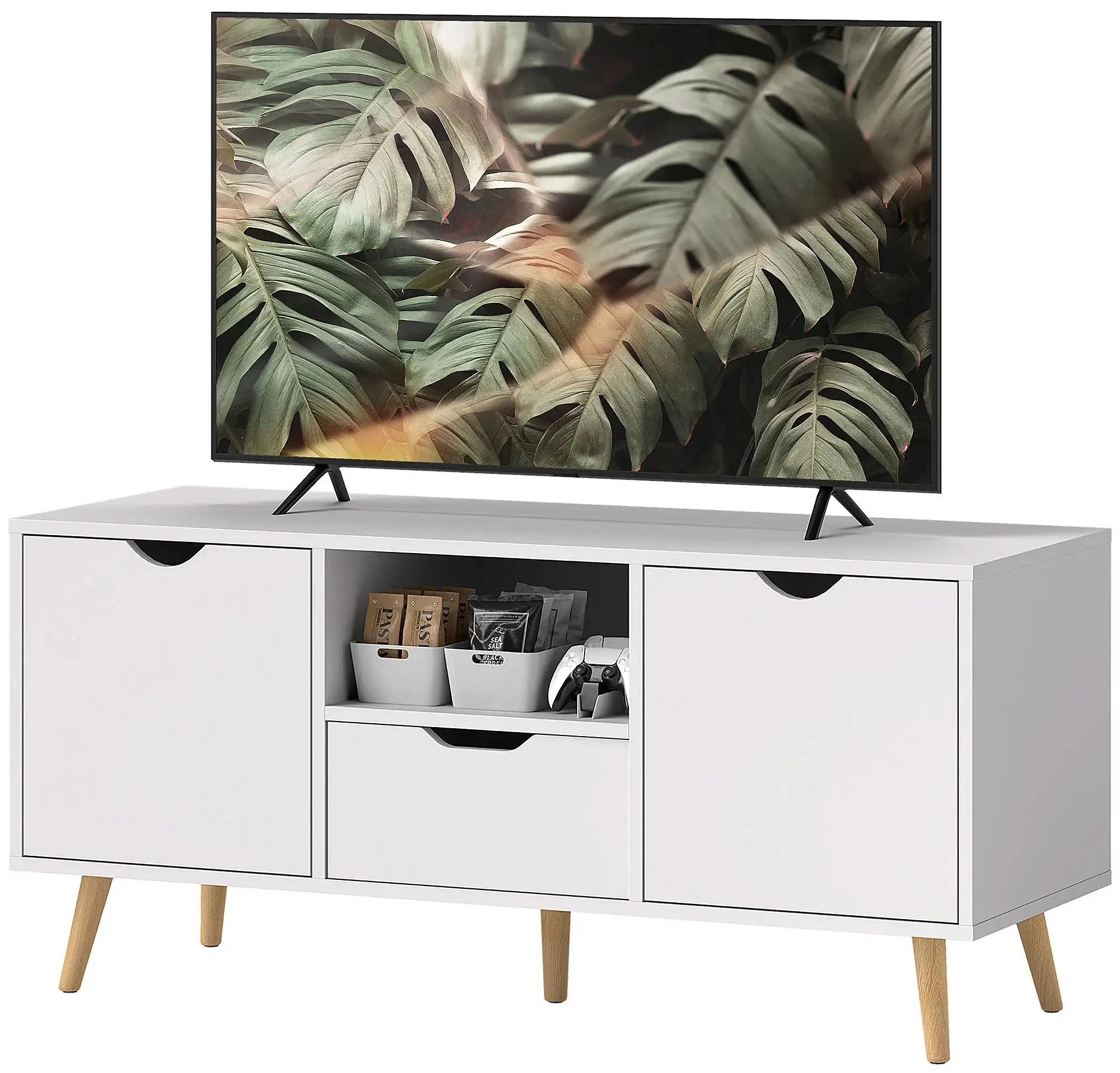 Tumba pentru TV Homcom 838-180V00WT (White) - 3