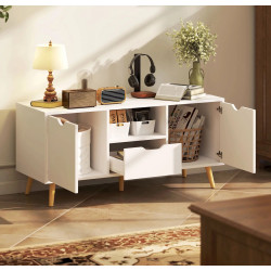 Tumba pentru TV Homcom 838-180V00WT (White) Thumb