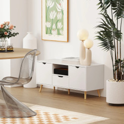 Tumba pentru TV Homcom 838-180V00WT (White) Thumb