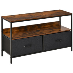 Тумба РТВ Homcom 839-071CG (Rustic Brown/Black) Thumb