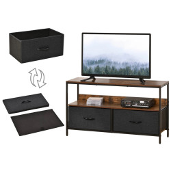 Тумба РТВ Homcom 839-071CG (Rustic Brown/Black) Thumb