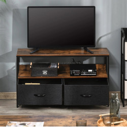 Тумба РТВ Homcom 839-071CG (Rustic Brown/Black)