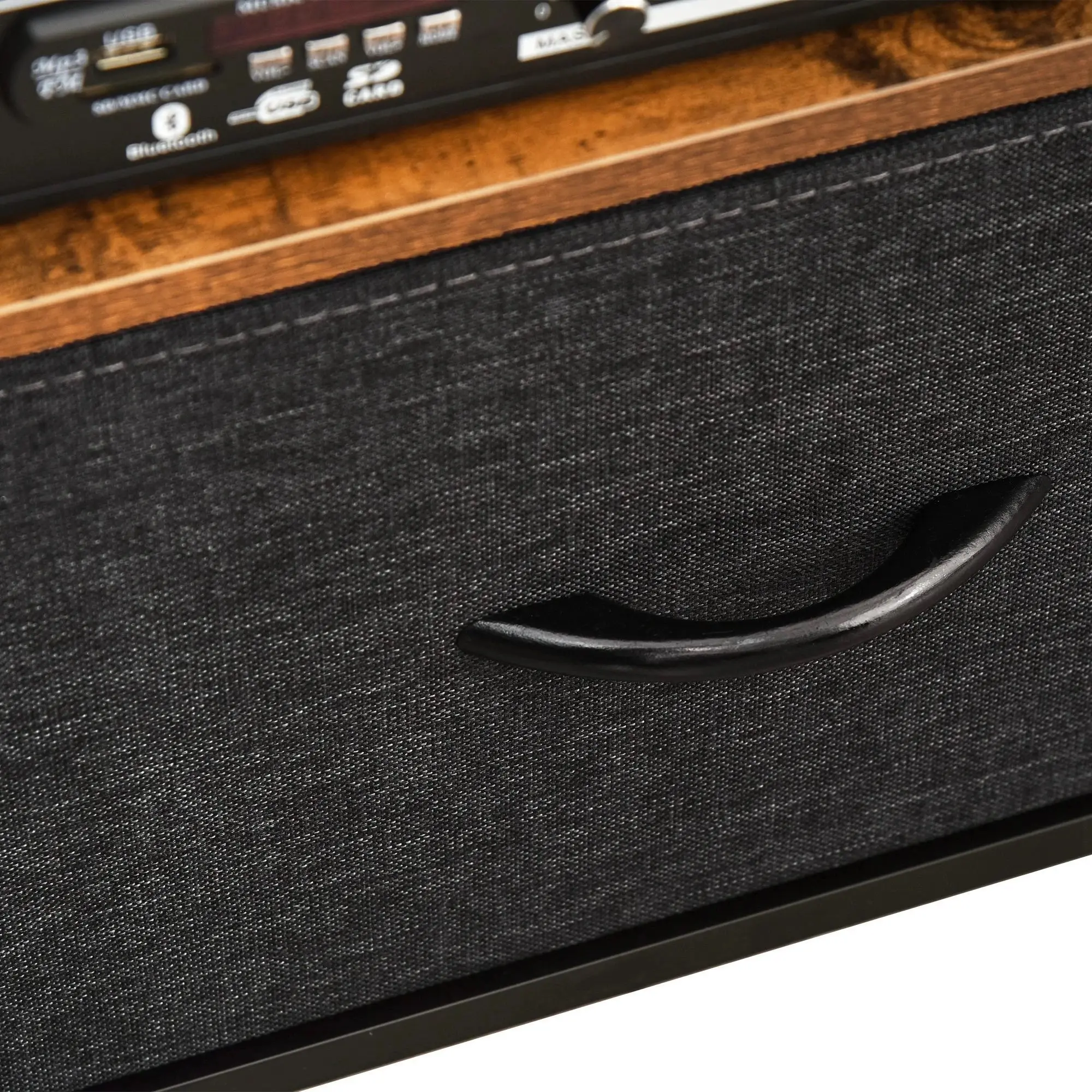 Тумба РТВ Homcom 839-071CG (Rustic Brown/Black) - 4