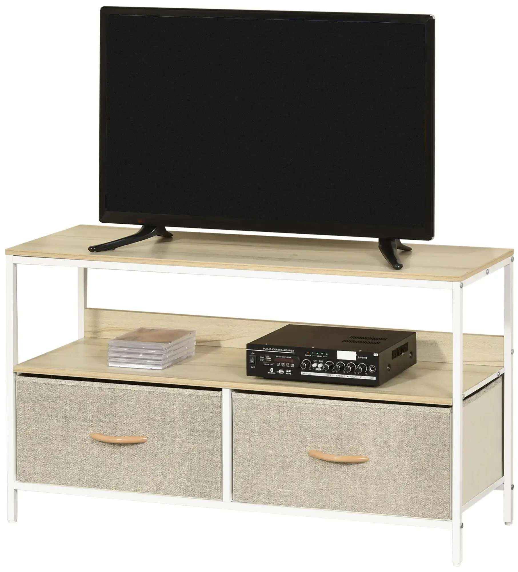 Тумба РТВ Homcom 839-071LG (Natura/Light Grey) - 3