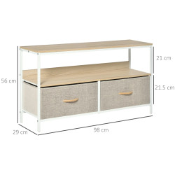 Тумба РТВ Homcom 839-071LG (Natura/Light Grey) Thumb