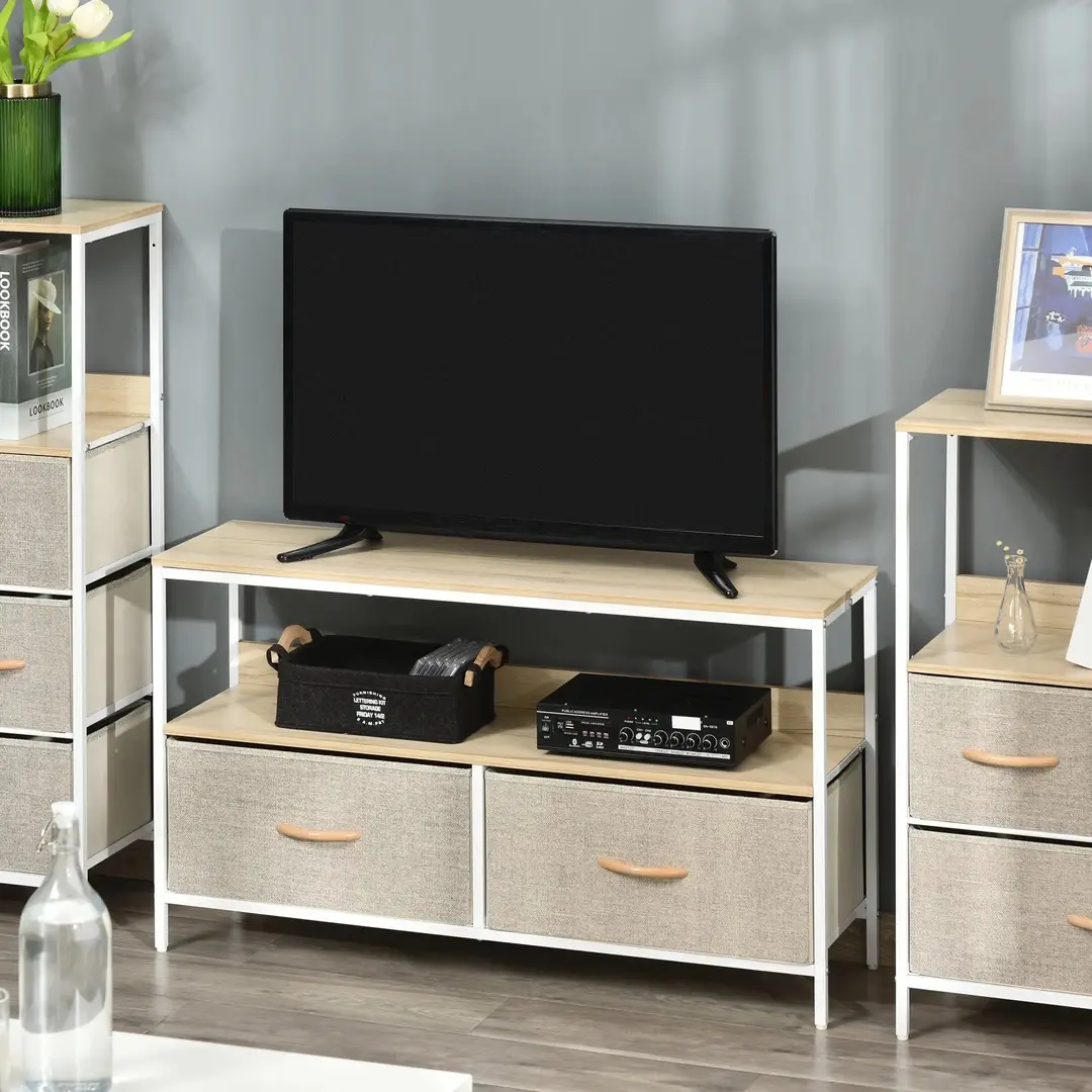 Тумба РТВ Homcom 839-071LG (Natura/Light Grey)