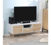 Tumba pentru TV Homcom 839-139AK 120x37x45 cm (Oak/White)