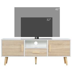 Тумба РТВ Homcom 839-139AK 120x37x45 cm (Oak/White) Thumb