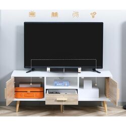 Тумба РТВ Homcom 839-139AK 120x37x45 cm (Oak/White) Thumb