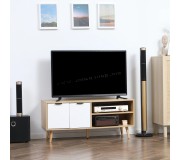 Tumba pentru TV Homcom 839-140 110x48x39 cm (Natural Oak/White)