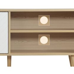 Тумба РТВ Homcom 839-140 110x48x39 cm (Natural Oak/White) Thumb