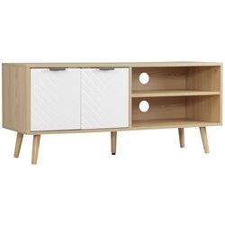 Тумба РТВ Homcom 839-140 110x48x39 cm (Natural Oak/White) Thumb