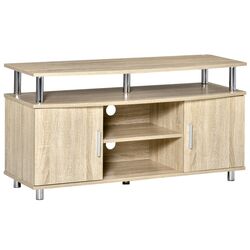 Tumba pentru TV Homcom 839-241AK 105x40x55 cm (Oak/Chrome) Thumb