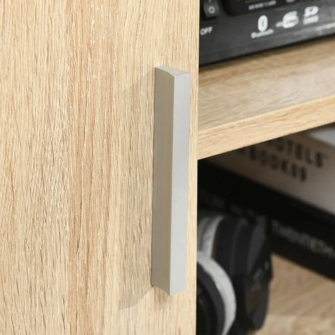 Tumba pentru TV Homcom 839-241AK 105x40x55 cm (Oak/Chrome)