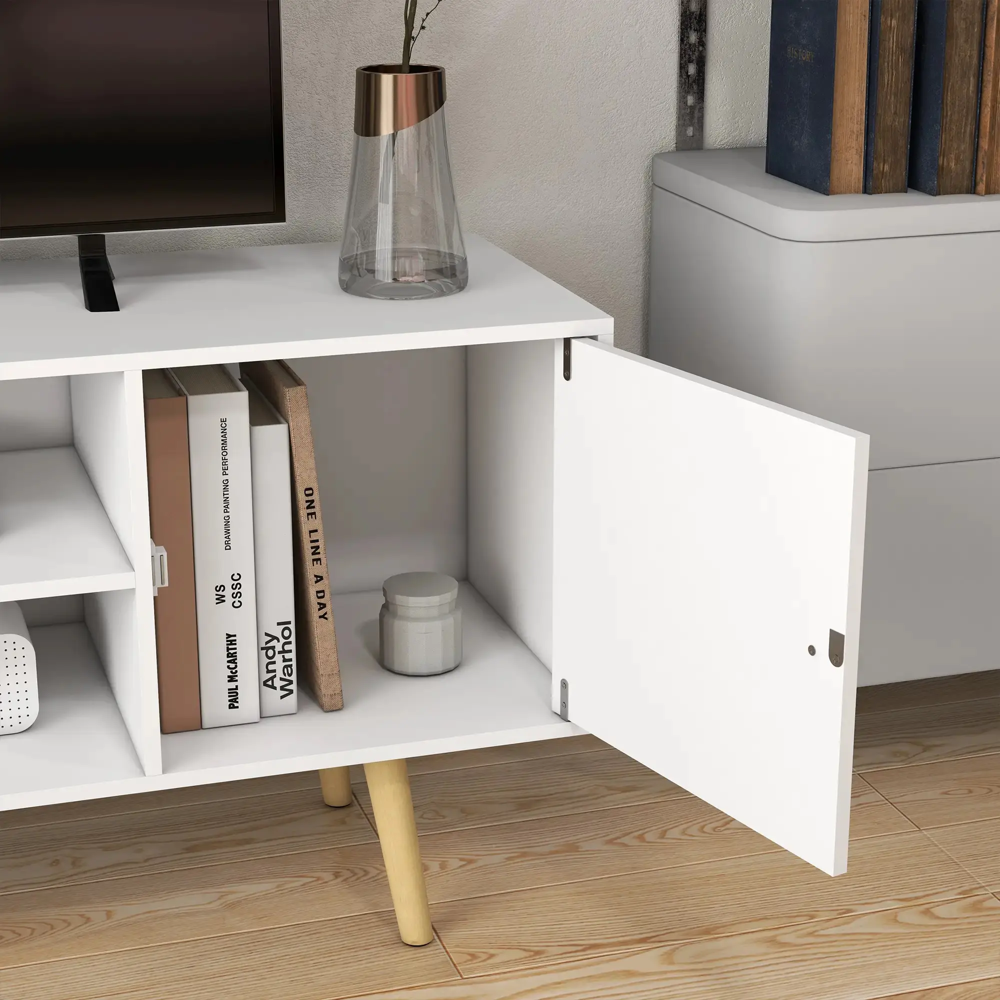 Тумба РТВ Homcom 839-281 (White) - 6