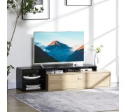 Tumba pentru TV Homcom 839-583V00AK 163x40x38 cm (Natural Oak/Black)