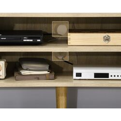 Тумба РТВ Homcom 839-660V00AK 150x30x42 cm (Natural Oak/White) Thumb