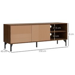 Тумба РТВ Homcom 839-665V80CF 150x56x40 cm (Brown/Black) Thumb