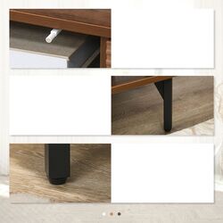 Тумба РТВ Homcom 839-665V80CF 150x56x40 cm (Brown/Black) Thumb