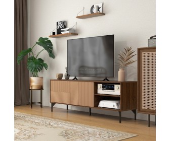 Тумба РТВ Homcom 839-665V80CF 150x56x40 cm (Brown/Black)