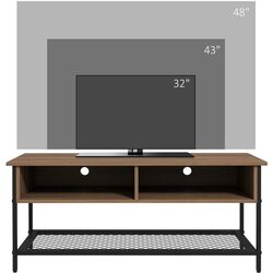 Tumba pentru TV Homcom 839-769V00BN 110x40x48 cm (Brown/Black) Thumb