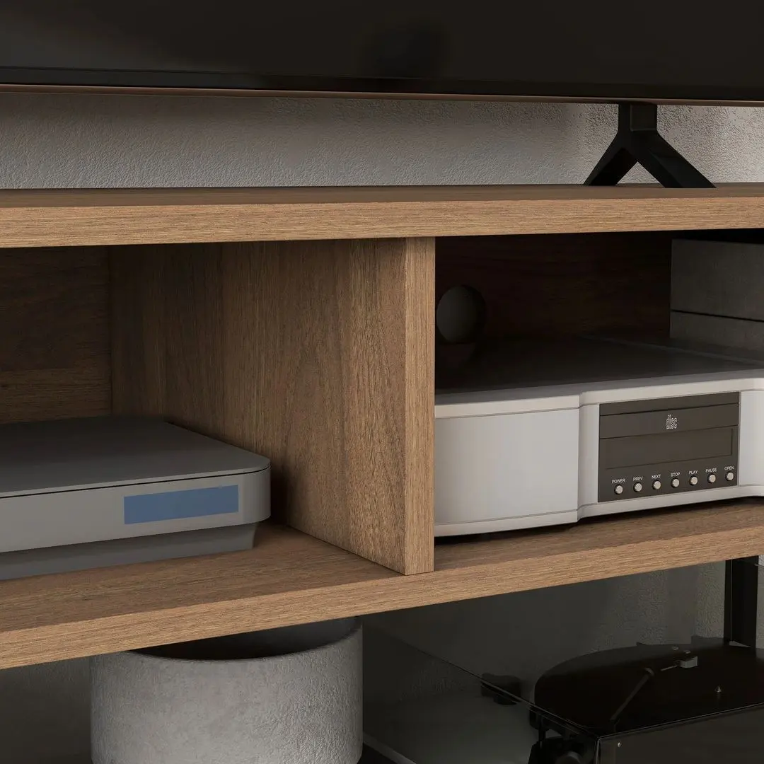 Tumba pentru TV Homcom 839-769V00BN 110x40x48 cm (Brown/Black) - 5