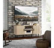 Tumba pentru TV Homcom 83B-039V80AK 120x40x55 cm (Natural Oak/Black)