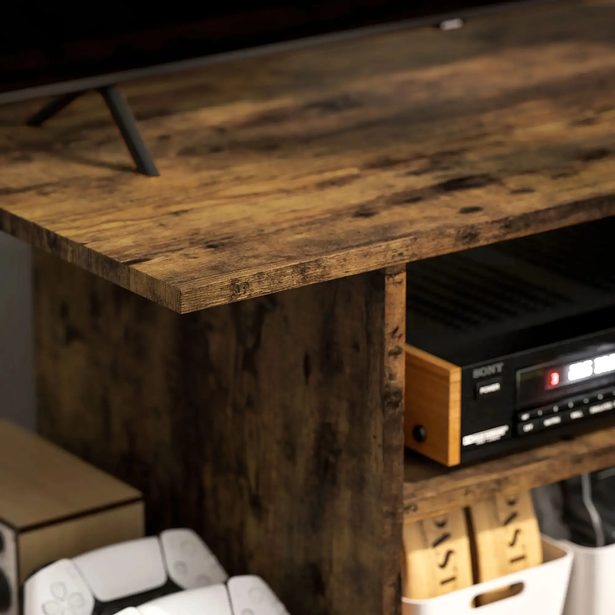 Тумба РТВ Homcom 83B-100V00RB (Rustic Brown) - 8