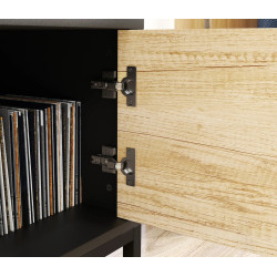 Tumba pentru TV Homcom 83B-140V00ND (Black/Natural) Thumb