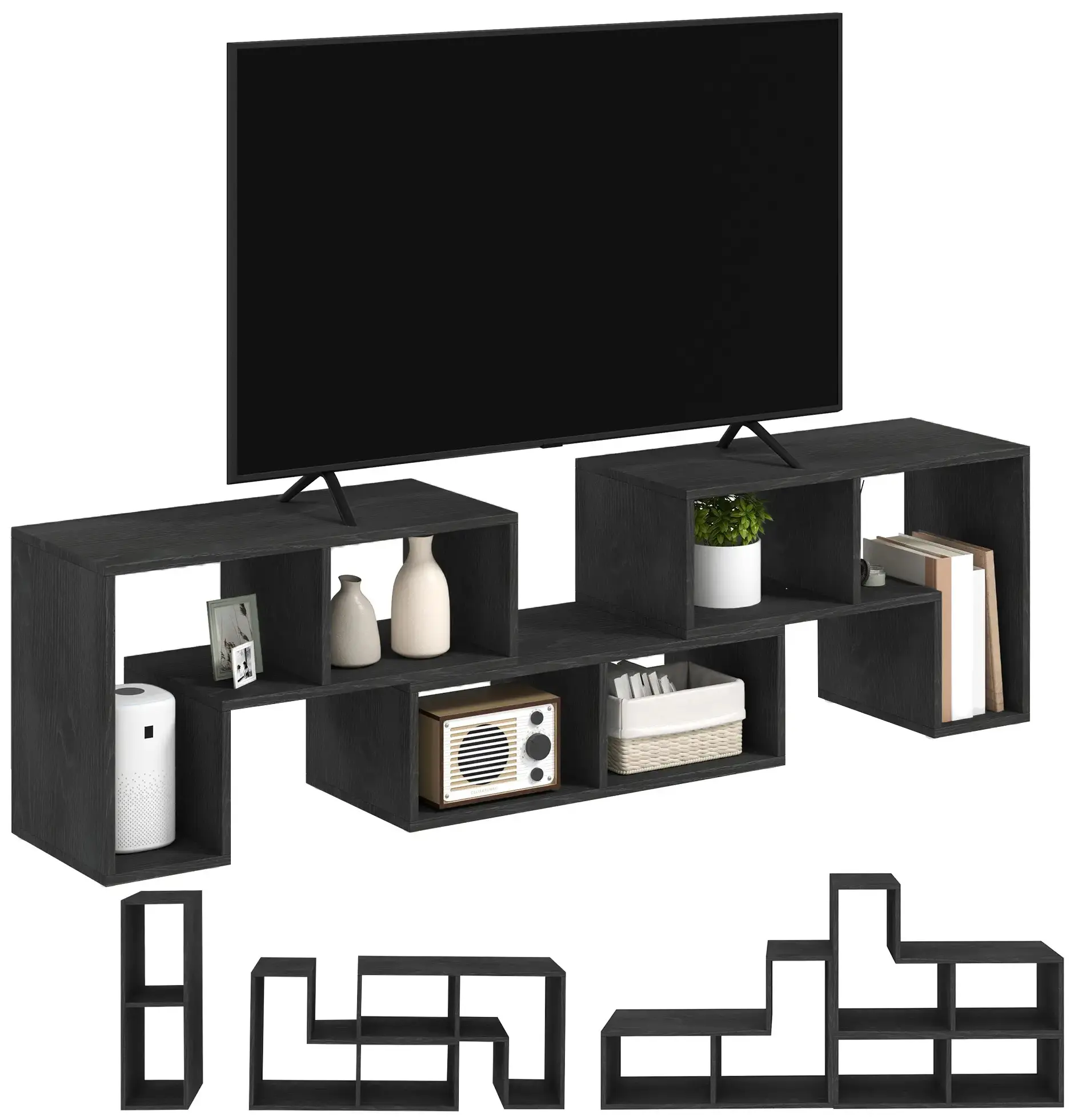 Тумба РТВ Homcom 83B-202V00BK (Black) - 4