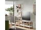 Комбинированная тумба РТВ Ikea Jattesta 240x40x194 (Белый/Светлый Бамбук)