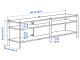 Комбинированная тумба РТВ Ikea Jattesta 240x40x194 (Белый/Светлый Бамбук)