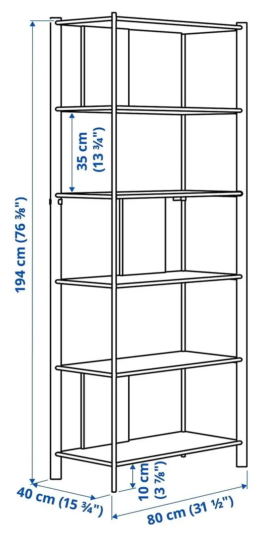 Tumba pentru TV combinata Ikea Jattesta 240x40x194 (Alb/Bambus Deschis)