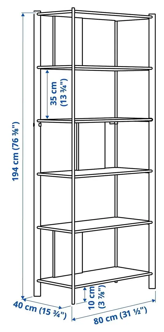 Tumba pentru TV combinata Ikea Jattesta 240x40x194 (Negru)