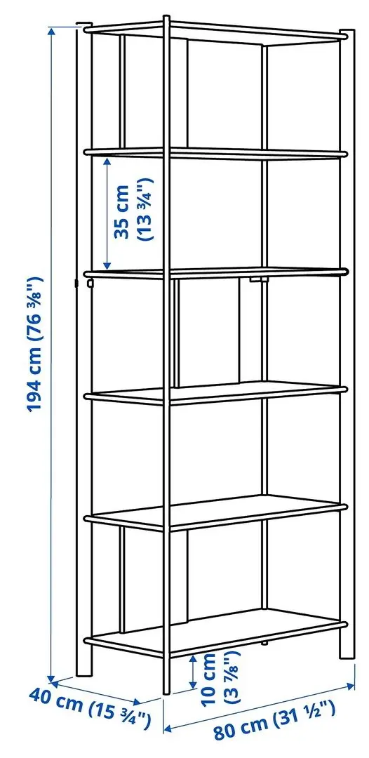 Tumba pentru TV combinata Ikea Jattesta 320x40x194 (Alb/Bambus Deschis)