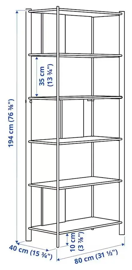 Tumba pentru TV combinata Ikea Jattesta 320x40x194 (Negru)