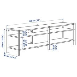 Tumba pentru TV combinata Ikea Jattesta 320x40x194 (Negru) Thumb