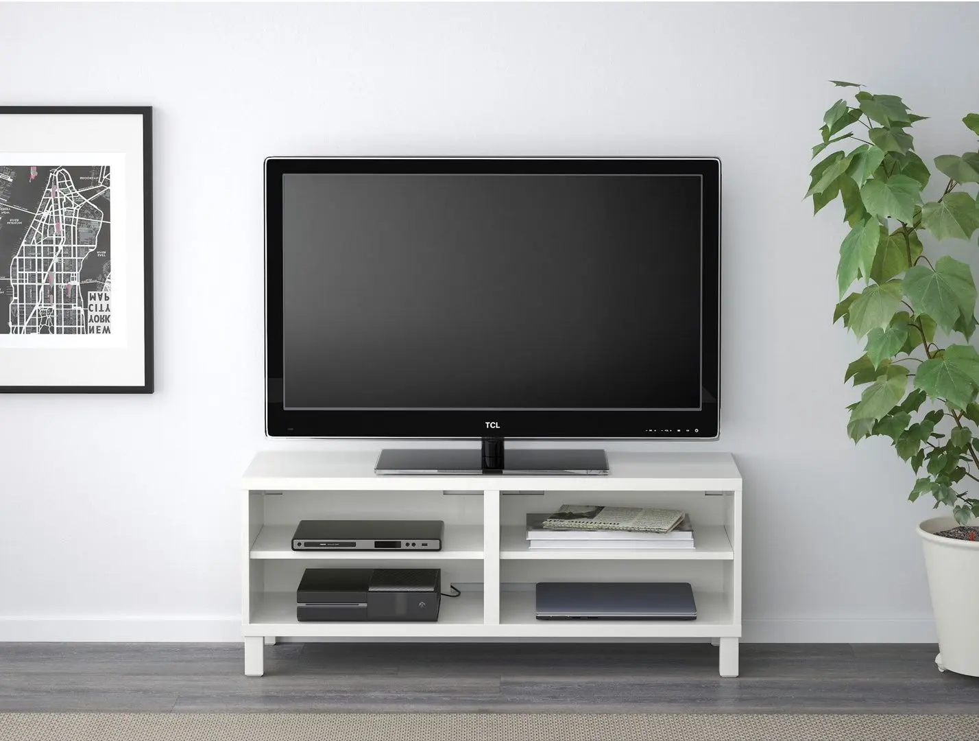 Тумба РТВ Ikea Besta 120x40x48 (Белый)