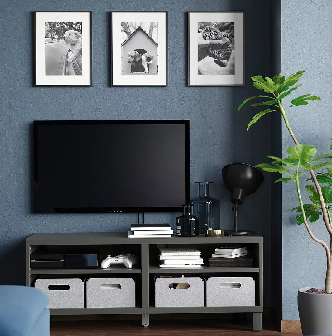 Tumba pentru TV Ikea Besta 120x40x48 (Gri Inchis)