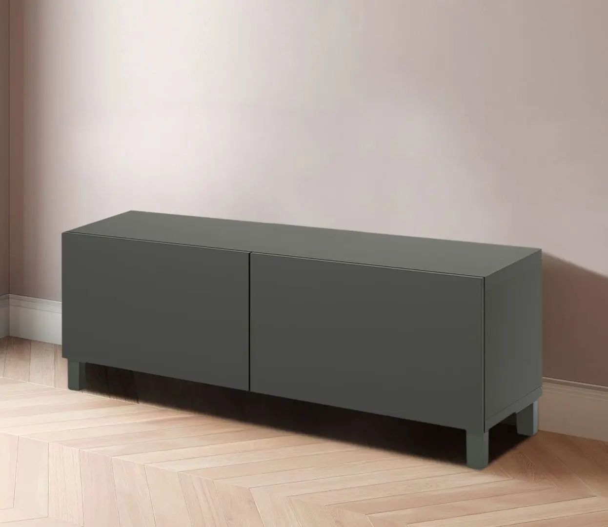 Тумба РТВ Ikea Besta/Lappviken/Stubbarp 120x42x48 (Темно-серый)
