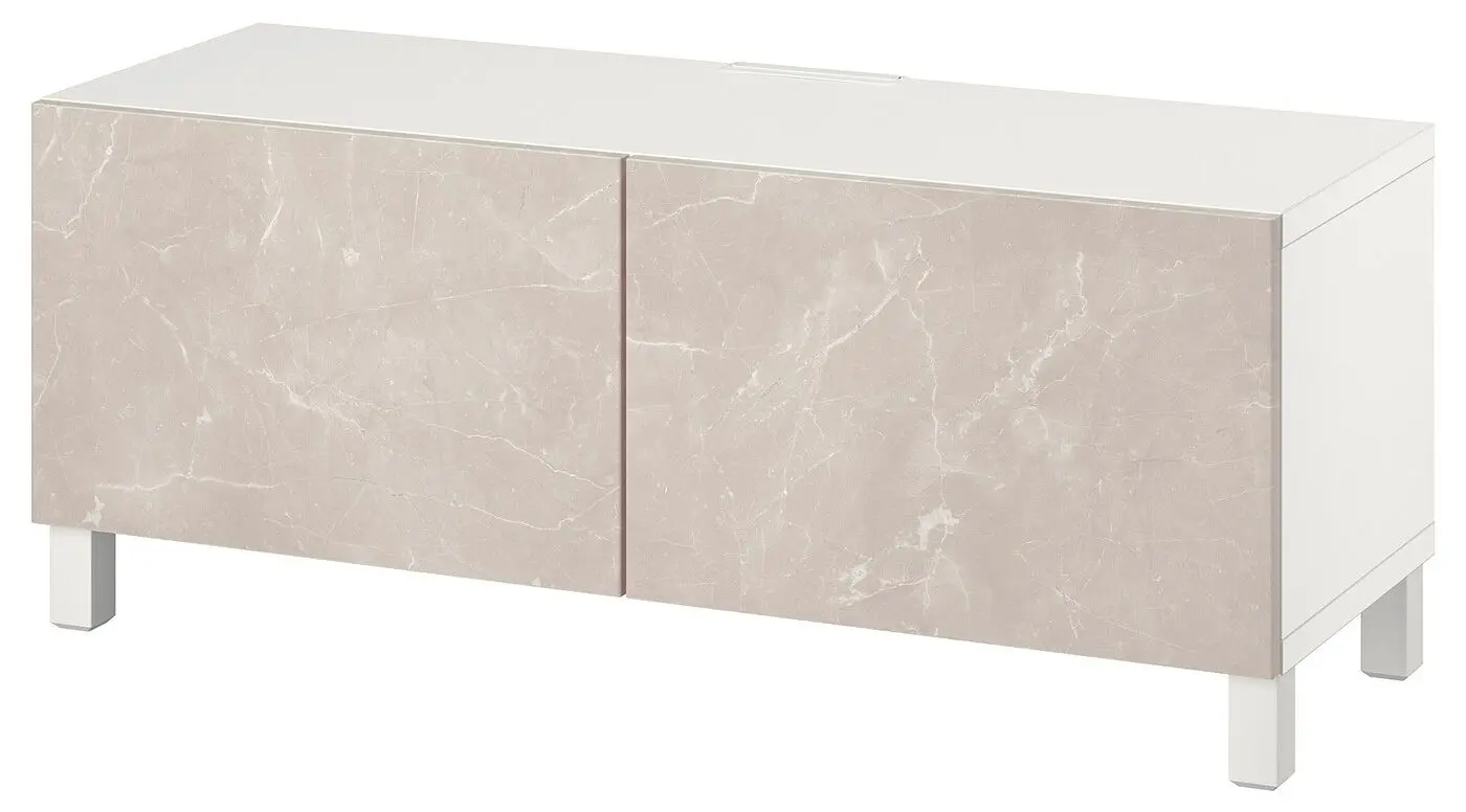 Tumba pentru TV Ikea Besta/Bergsviken/Stubbarp 120x42x48 (Alb/Bej)