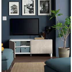 Tumba pentru TV Ikea Besta/Bergsviken/Stubbarp 120x42x48 (Alb/Bej) Thumb