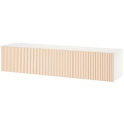 Тумба РТВ Ikea Besta/Bjorkoviken 180x42x38 (Белый/Березовый Шпон) Thumb
