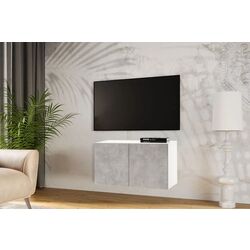 Tumba pentru TV Ikea Besta usi 120x42x64 (Alb Kallviken/Gri Aspect Beton)