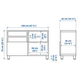 Tumba pentru TV Ikea Besta/Forvaltare 120x42x74 (Alb) Thumb
