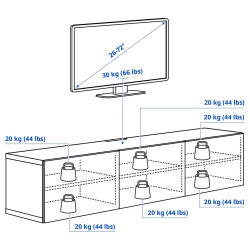 Tumba pentru TV Ikea Besta/Forvaltare 180x42x38 (Alb) Thumb