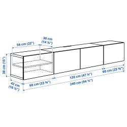 Tumba pentru TV Ikea Besta/Forvaltare 240x42x38 (Alb) Thumb