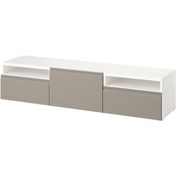 Тумба РТВ Ikea Besta/Hammarsmed 180x42x39 (Белый/Бежевый) Thumb